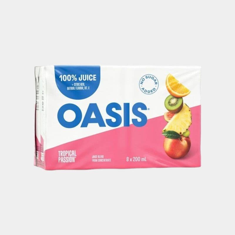 Oasis Tropical Passion Fruit Juice (8x200ml)
