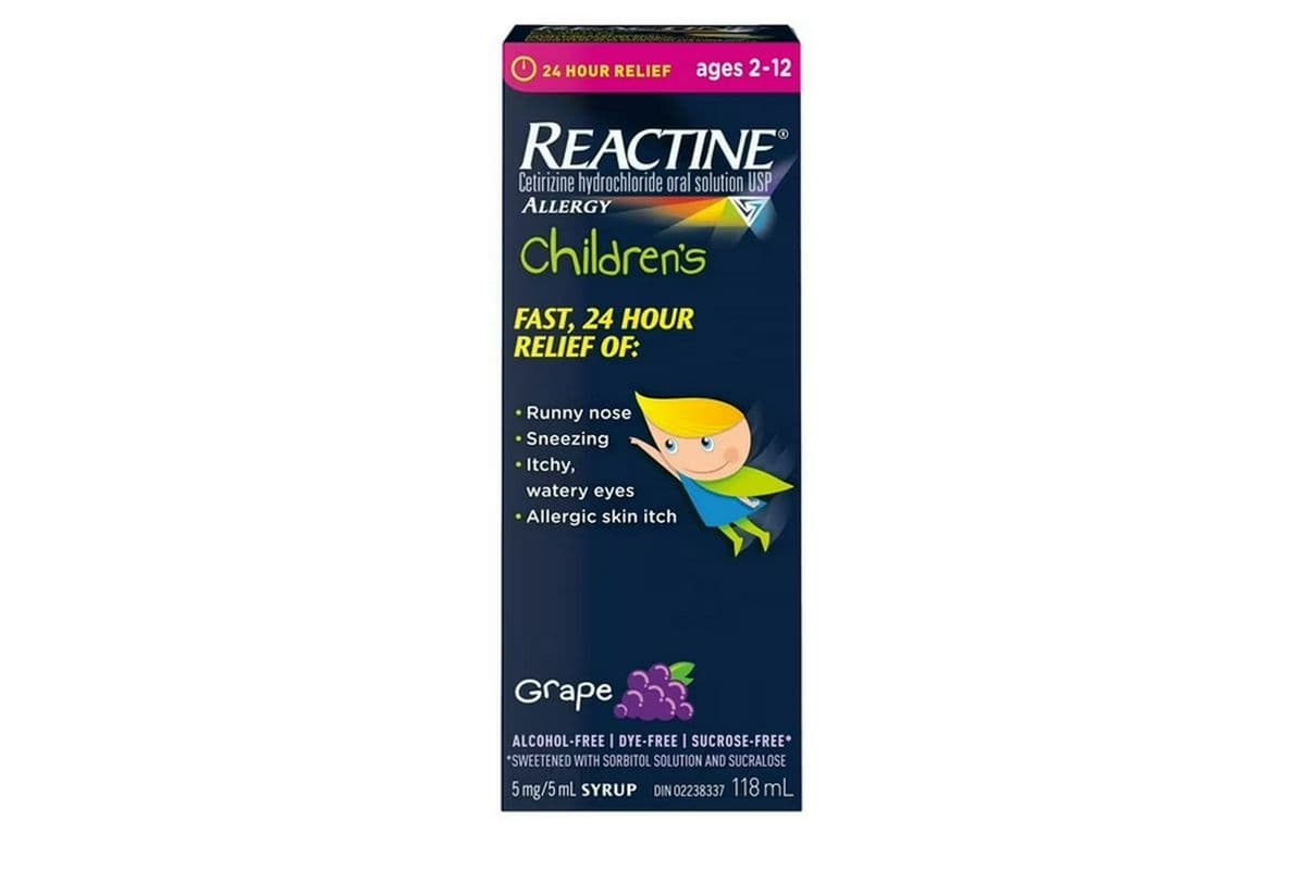 Reactine Children 5mg/5ml Syrup (118 ml)