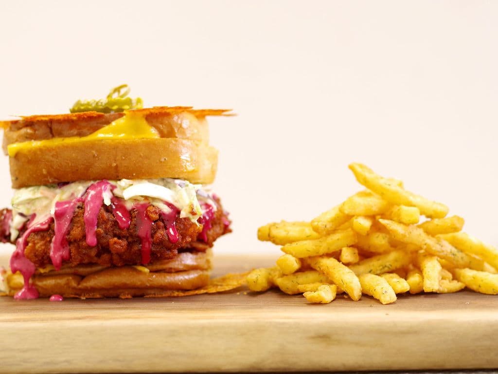 Nashville Hot Chicken Sando (Deluxe) & Fries