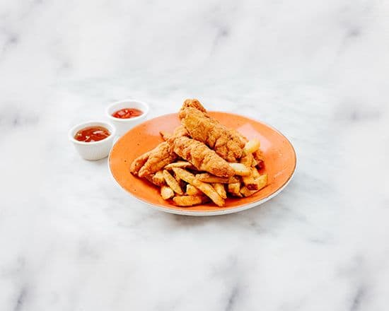 Crispy Chicken Tenders and Fries