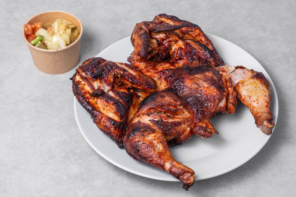 Poulet entier braise