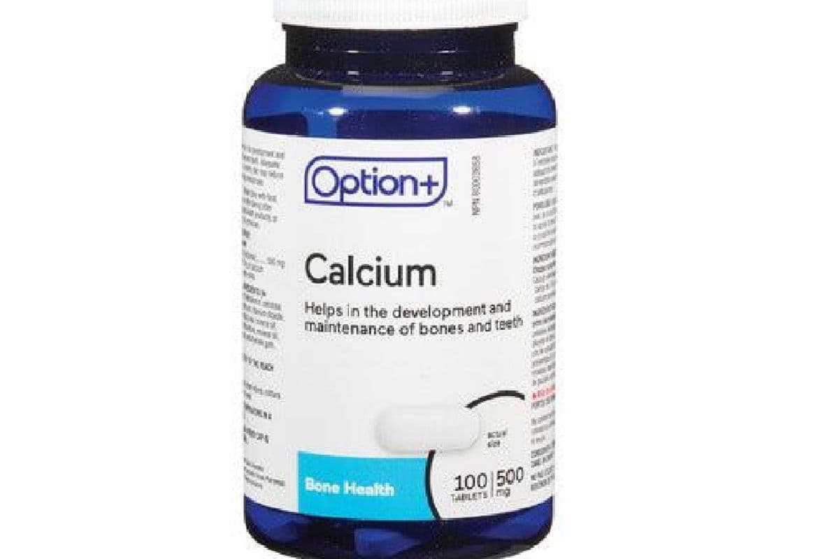 OPTION+ CALCIUM CARBONATE 500MG TABLETS 100 PACK (100 TABLETS)