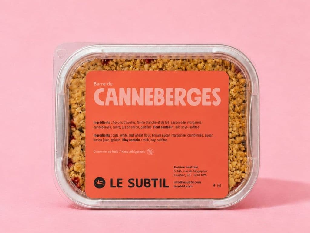 VRAC BARRE AUX CANNEBERGES SUBTIL 550G