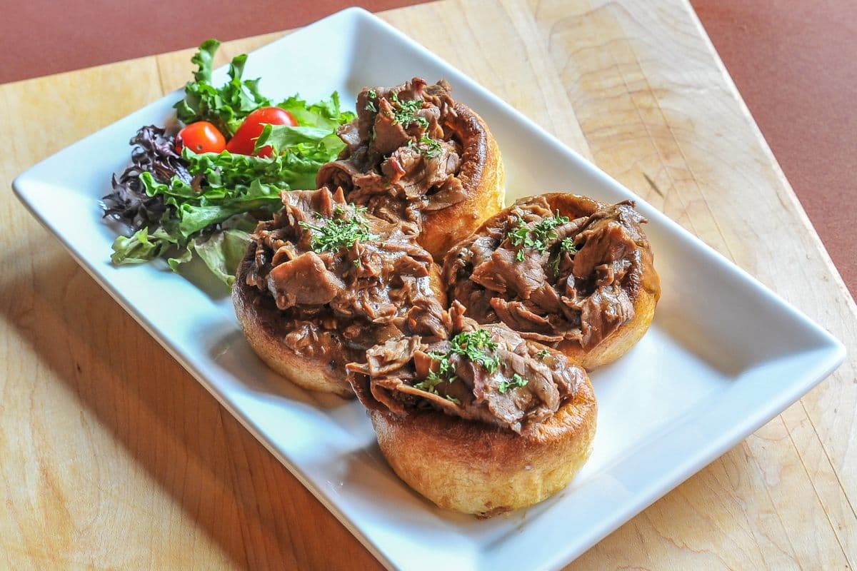 Beef Stuffed Mini Yorkshire Pudding