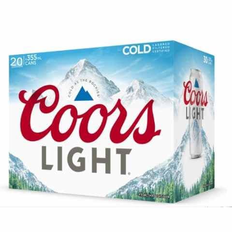 Coors Light 20 Pack 355ml Can