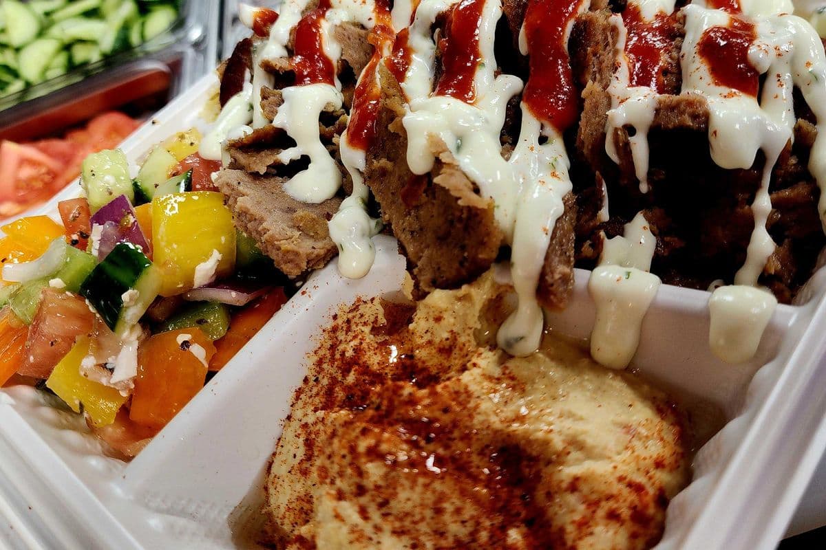Beef salad plate