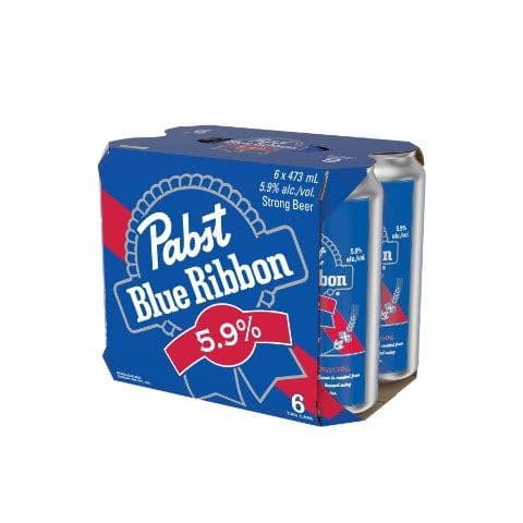 Pabst Blue Ribbon 5.9% 6 Pack 473ml Can