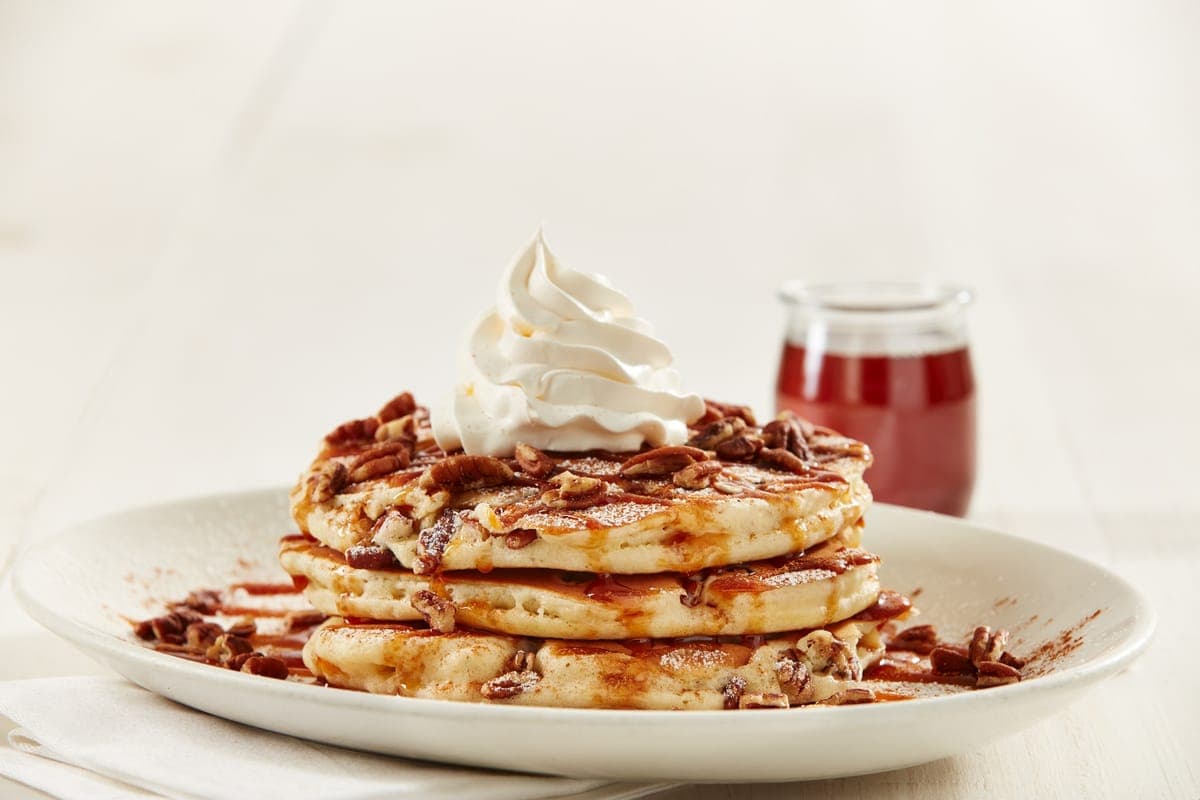 Caramel Pecan Crunch Pancakes