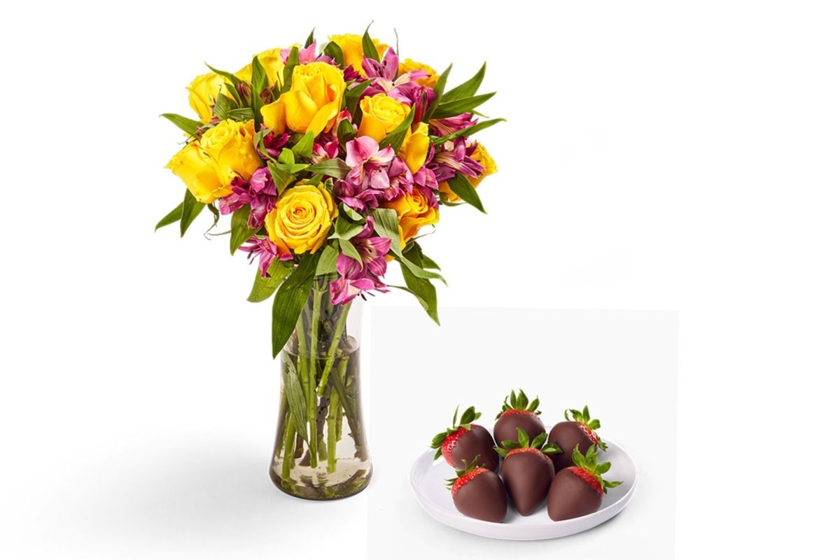 Riveting Roses And Chocolate-Dipped Strawberries - Classic