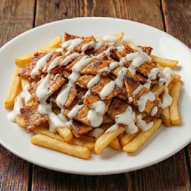 Chicken Shawarma and Fries Plate