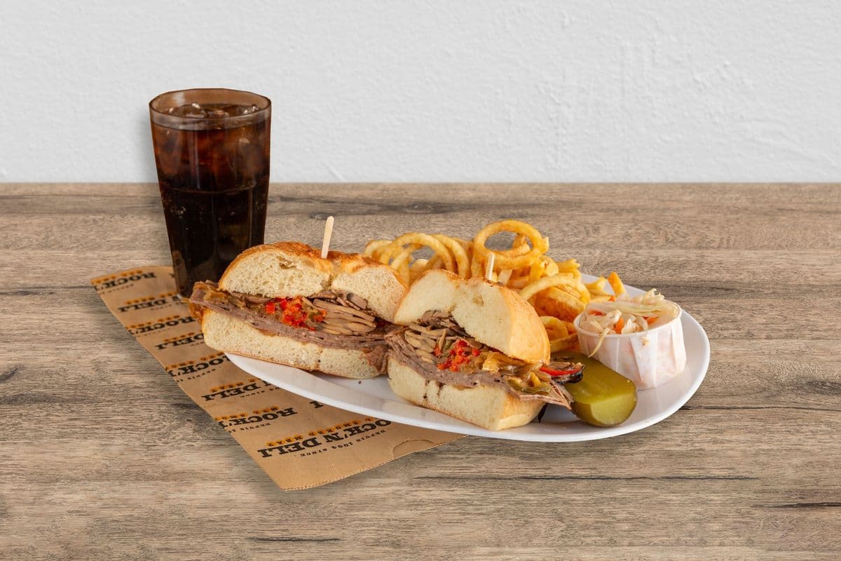 Roasted Beef Sandwich with Fried Onions Trio