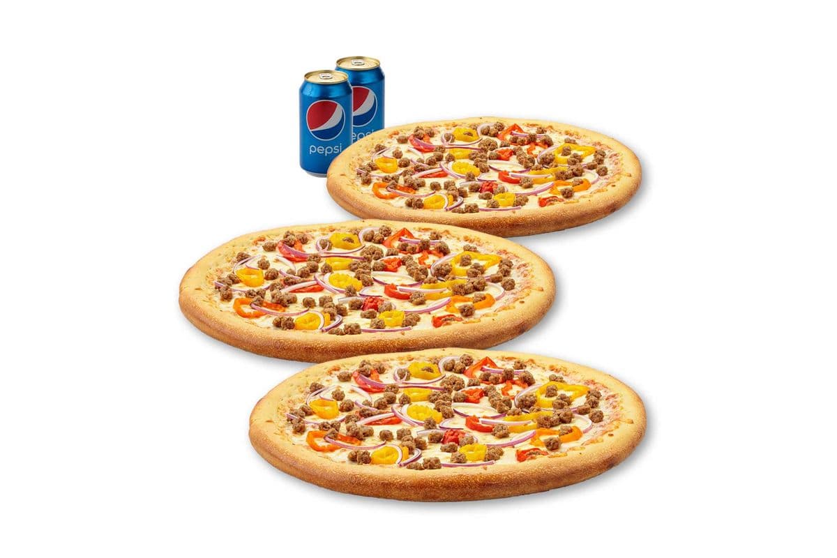 Spécial 3 Pizzas Petites - Mexicaine / Small 3 Pizza Special - Mexican
