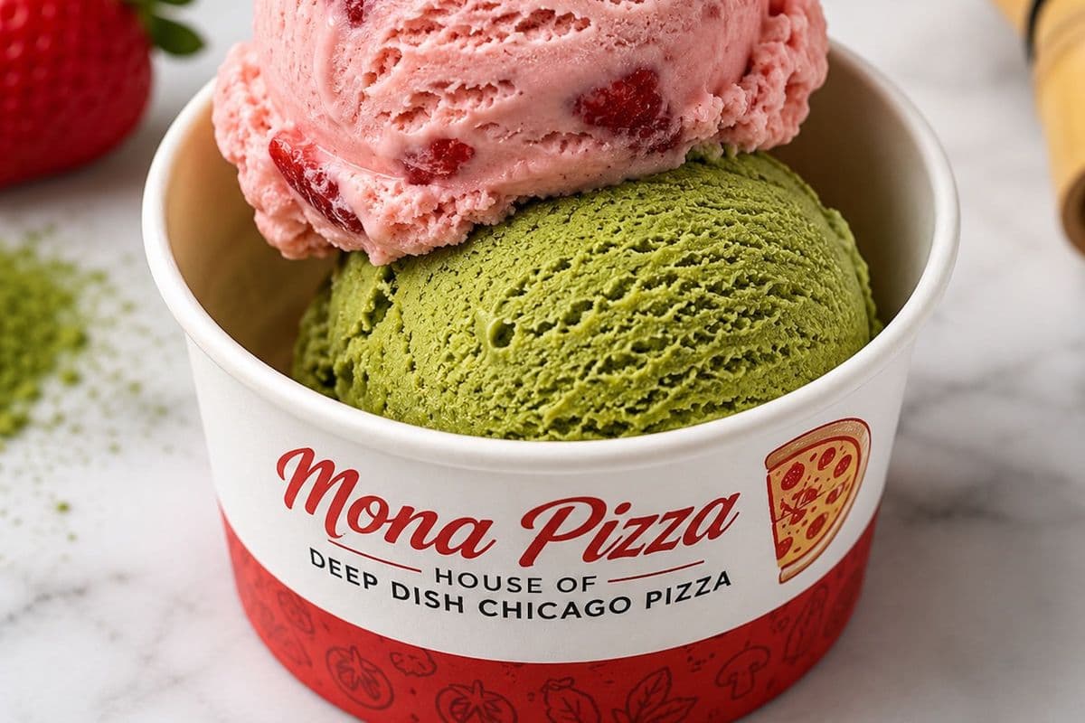 2 Scoops Strawberry Matcha Ice Cream