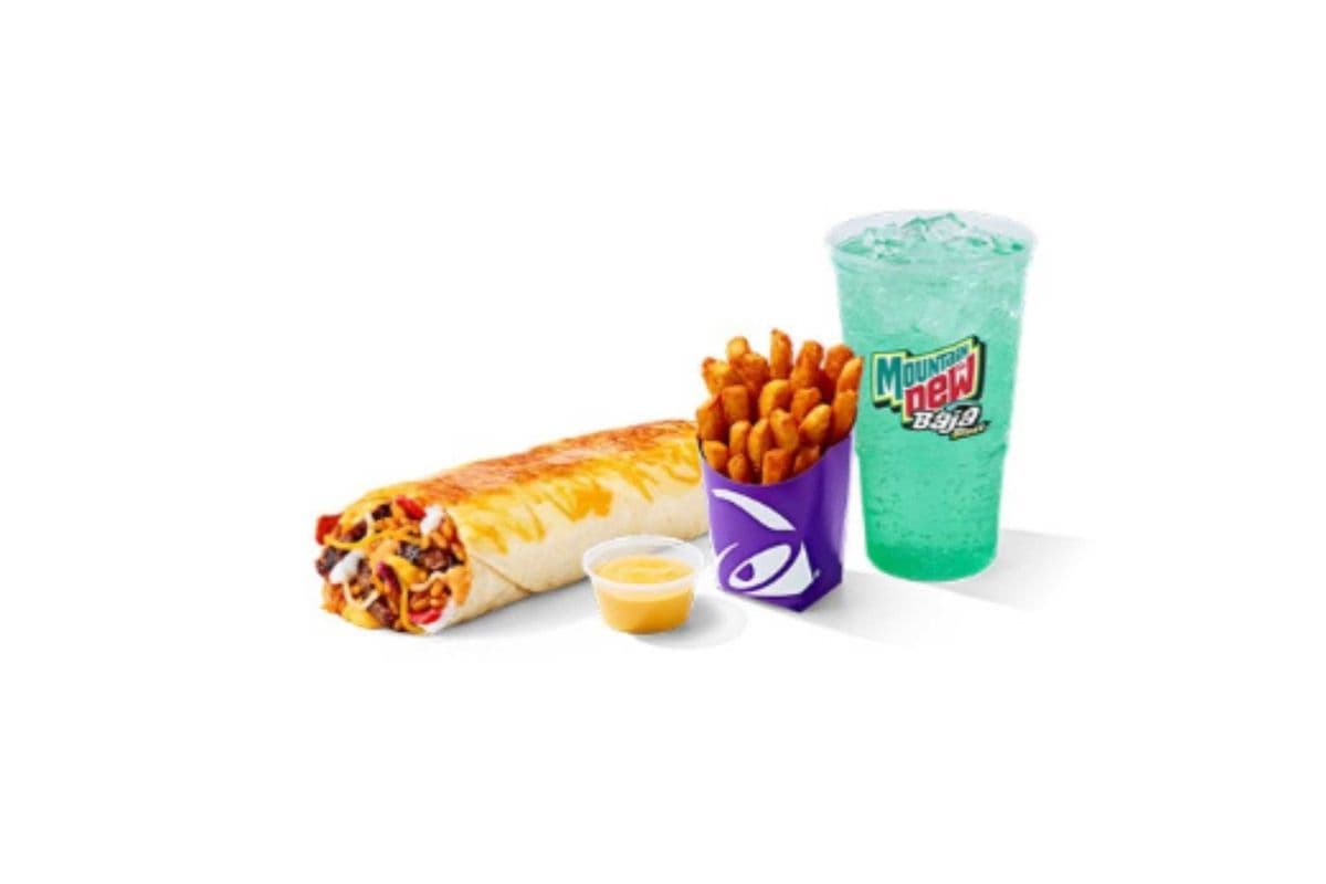 Steak Grilled Cheesy Burrito Combo