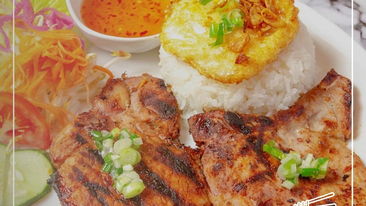 40. Grilled Pork Chop & Fried Egg (Online)