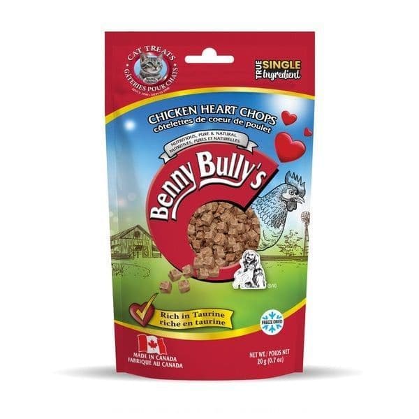 Benny Bullys Chicken Heart Chops Cat Treats 20 g