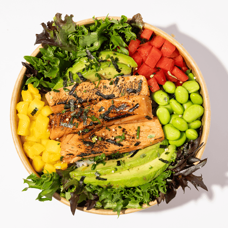 POKÉ PROTÉINÉ TATAKI DE SAUMON AU MISO / SALMON TATAKI AND MISO PROTEIN POKE