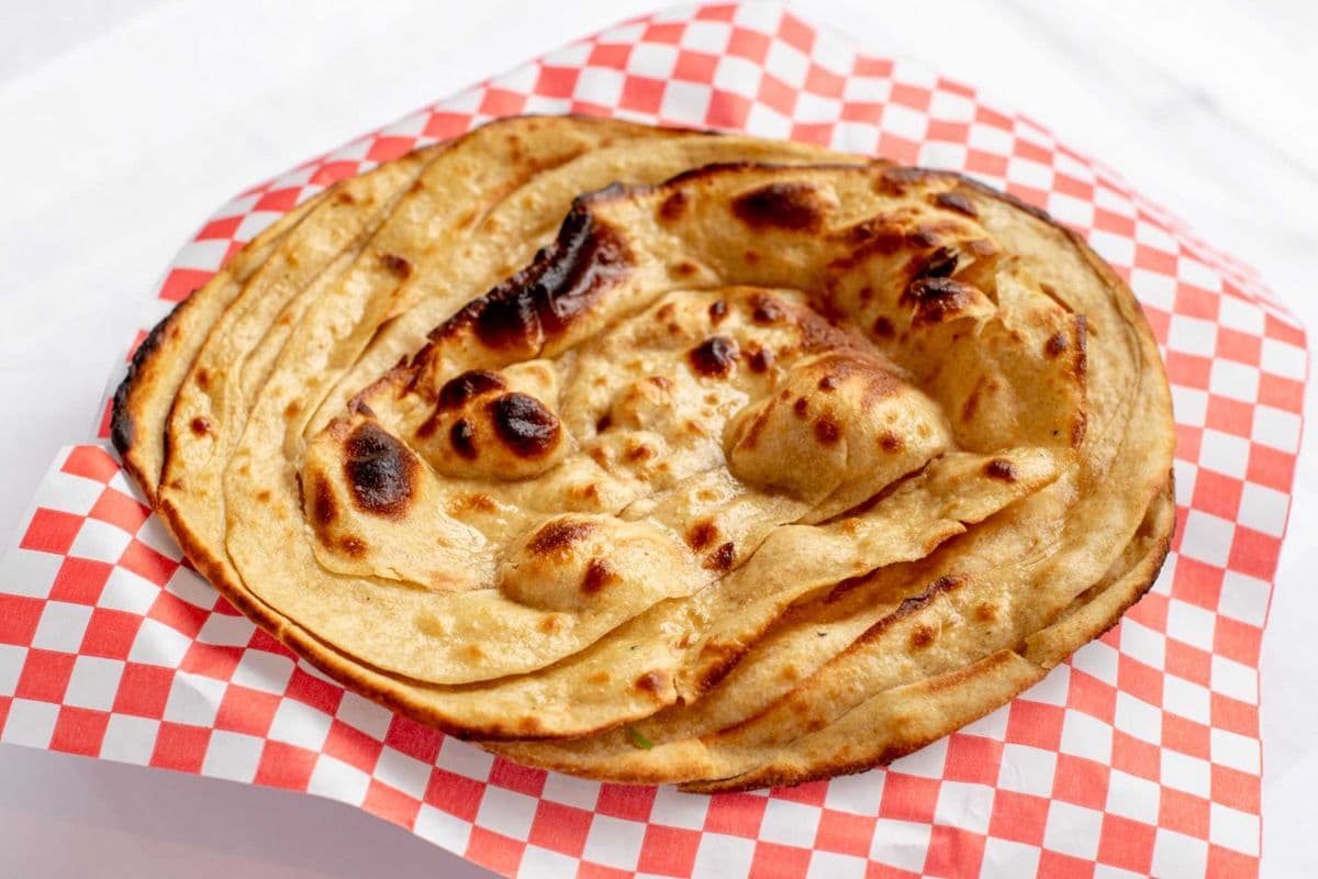 Tandoori plain paratha with dahi and achar