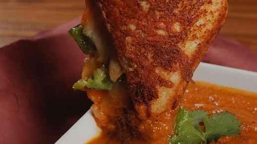 Grilled Cheese & Smoked Tomato Bisque