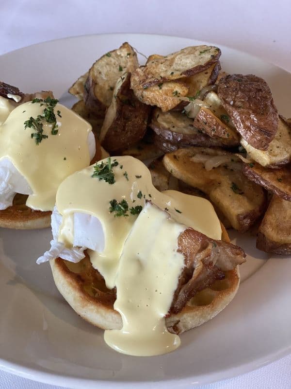 Pork Belly Benedict with Hash Browns