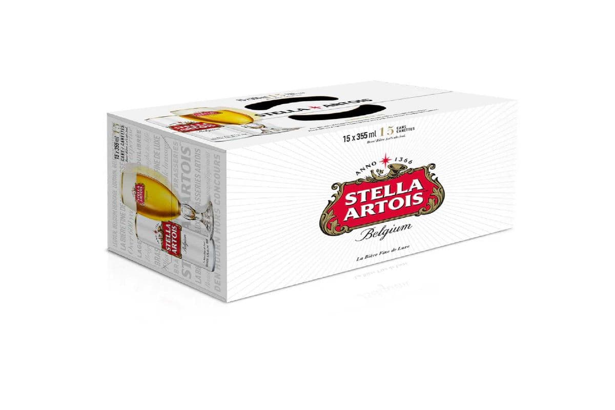 Stella Artois Beer 15 Cans (15 x 355ml)