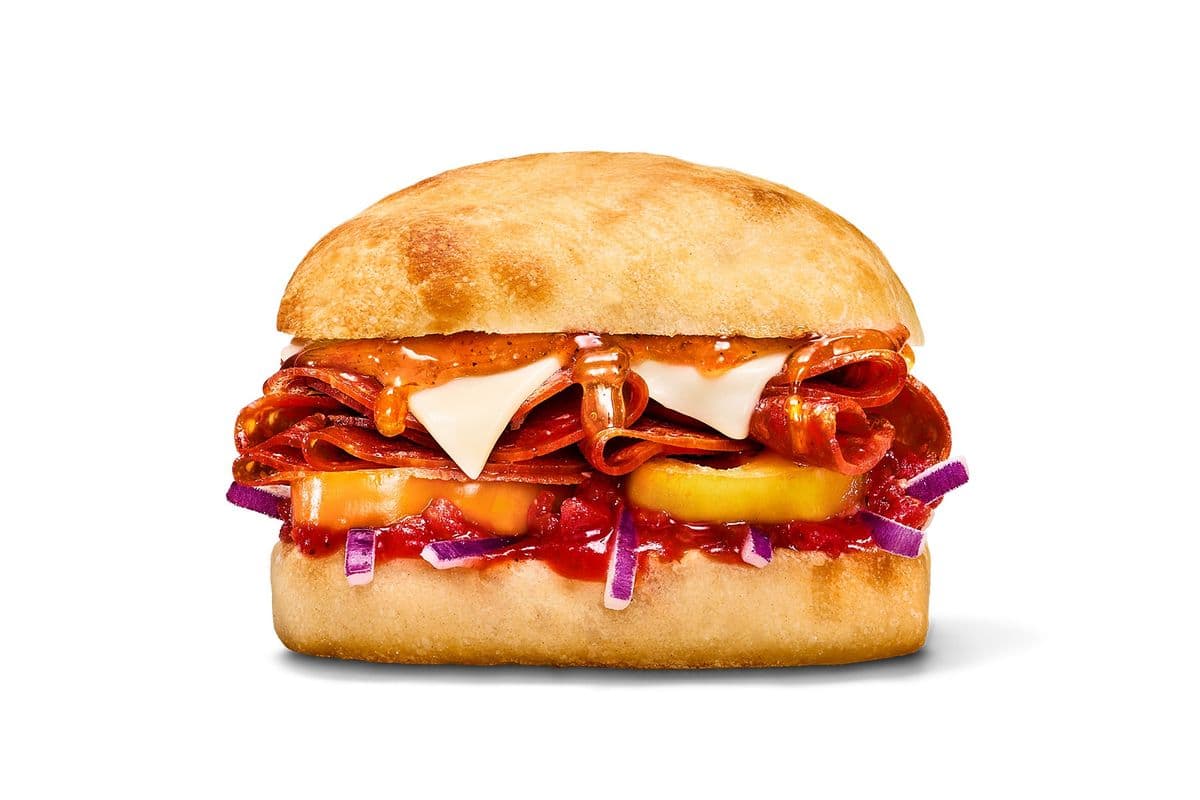 Pizza pepperoni et miel épicé (Ciabatta)