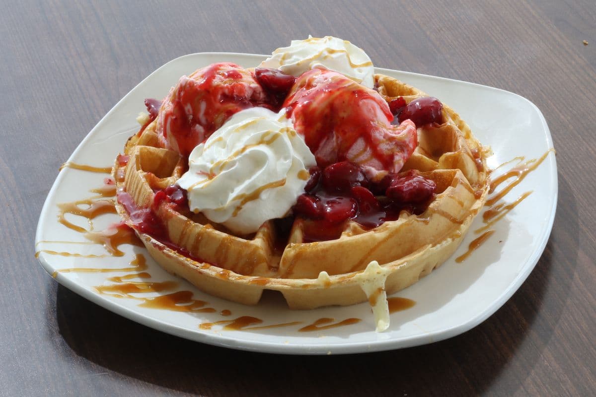 Strawberry Caramel Waffle