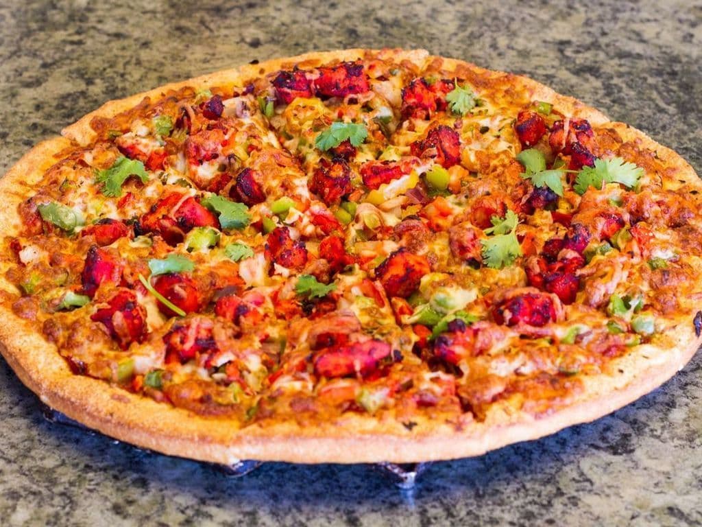 Two 16" X-Large Tandoori Chicken Pizzas