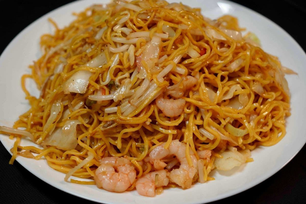 62. Shrimp Chow Mein 虾仁炒面