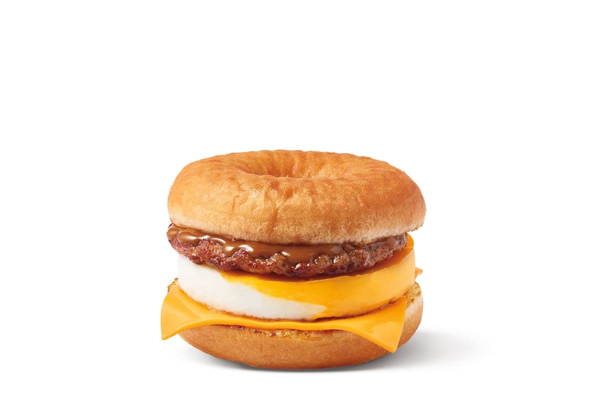 Sausage Maple Donut Breakfast Sandwich