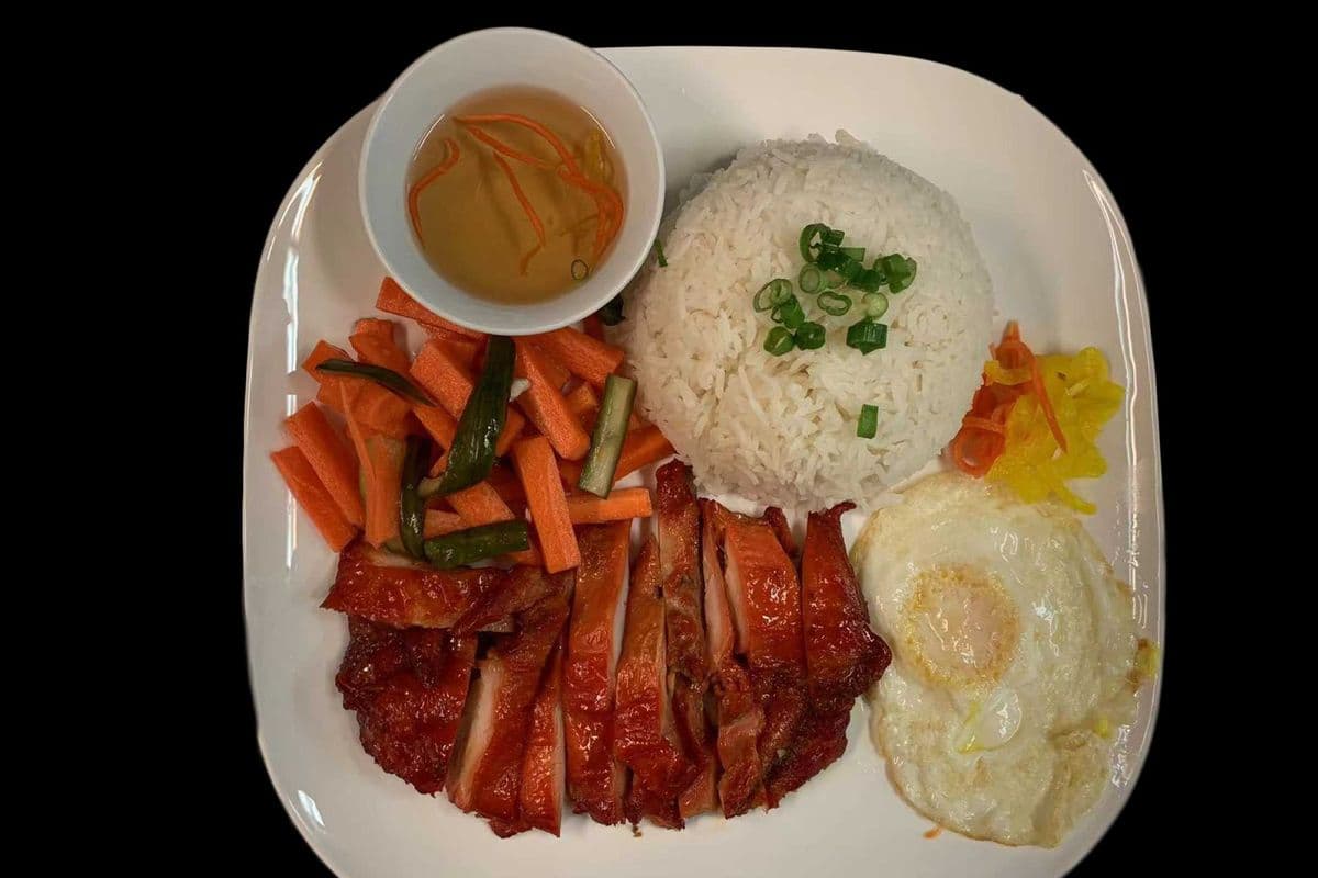 94. Grilled Chicken and Fried Egg on Rice