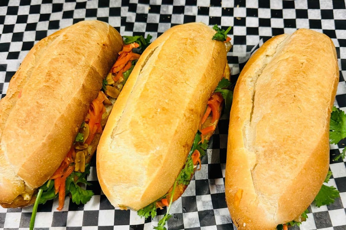 Vietnamese baguette sandwich BANH MI DOMI (3 PORK BANH MI)
