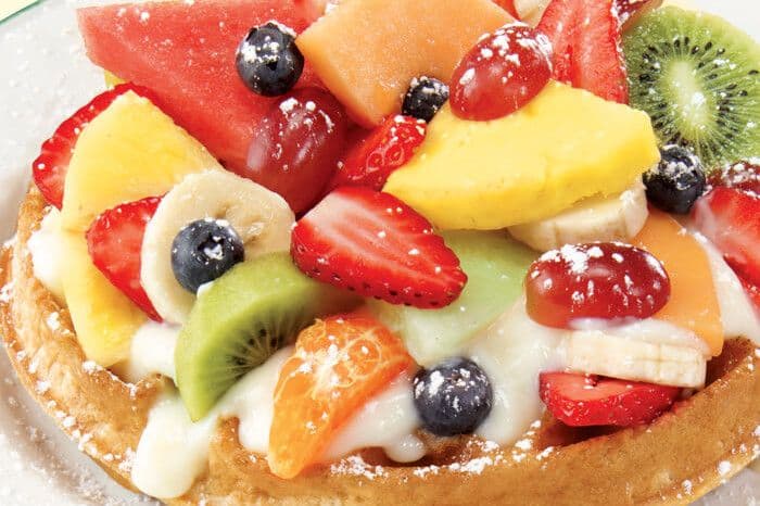 Gaufre aux fruits frais