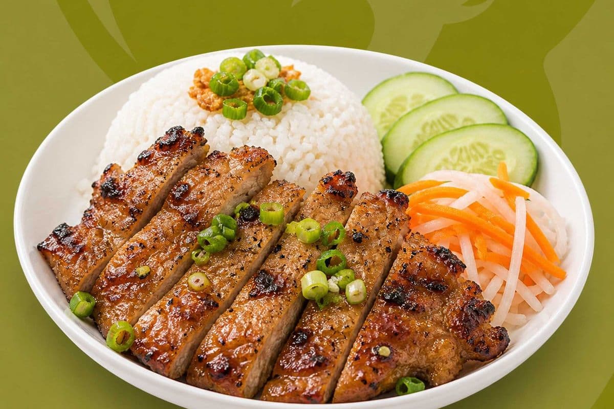 39. Grilled Marinated Pork with Rice - Com Thit Nuong
