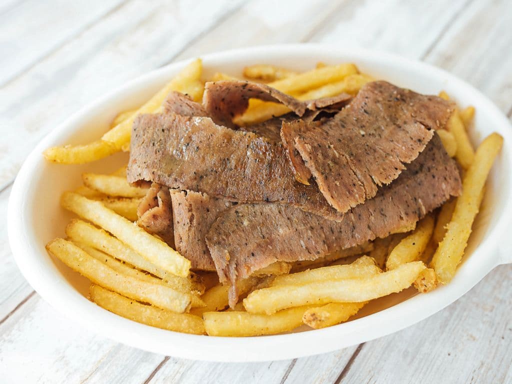 Lamb Donair Meat & French Fries