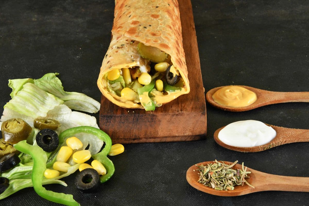 Jain Cheesy Corn Wrap