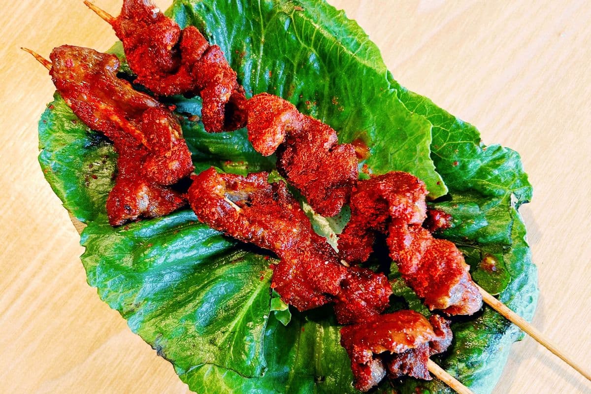 Fried Chicken Gizzards Skewers (2 skewers) 炸鸡胗