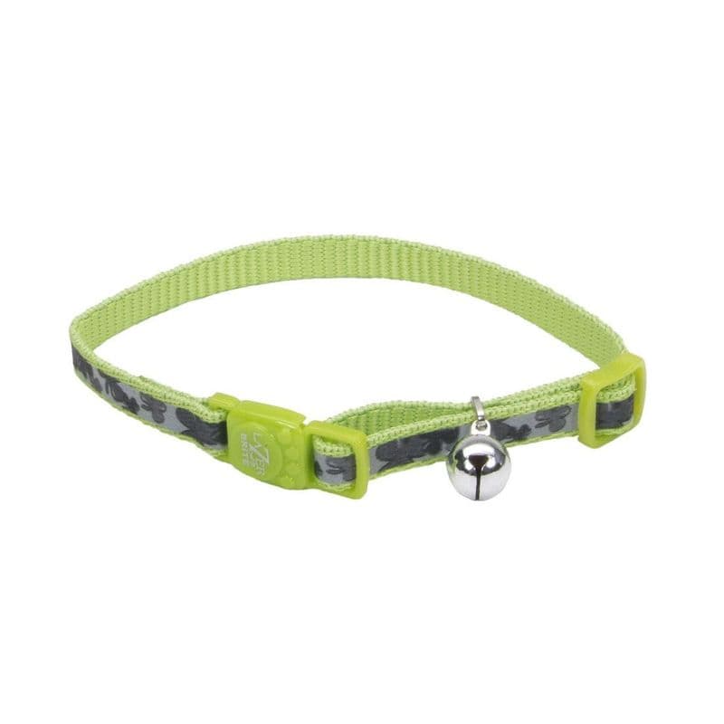 Coastal Lazer Brite Reflective Adjustable Breakaway Collar Shamrocks Cat 3/8 x 8-12in