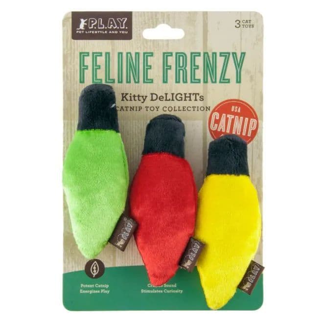 Pet P.L.A.Y. Plush Catnip Toy Kitty Rainbow DeLights