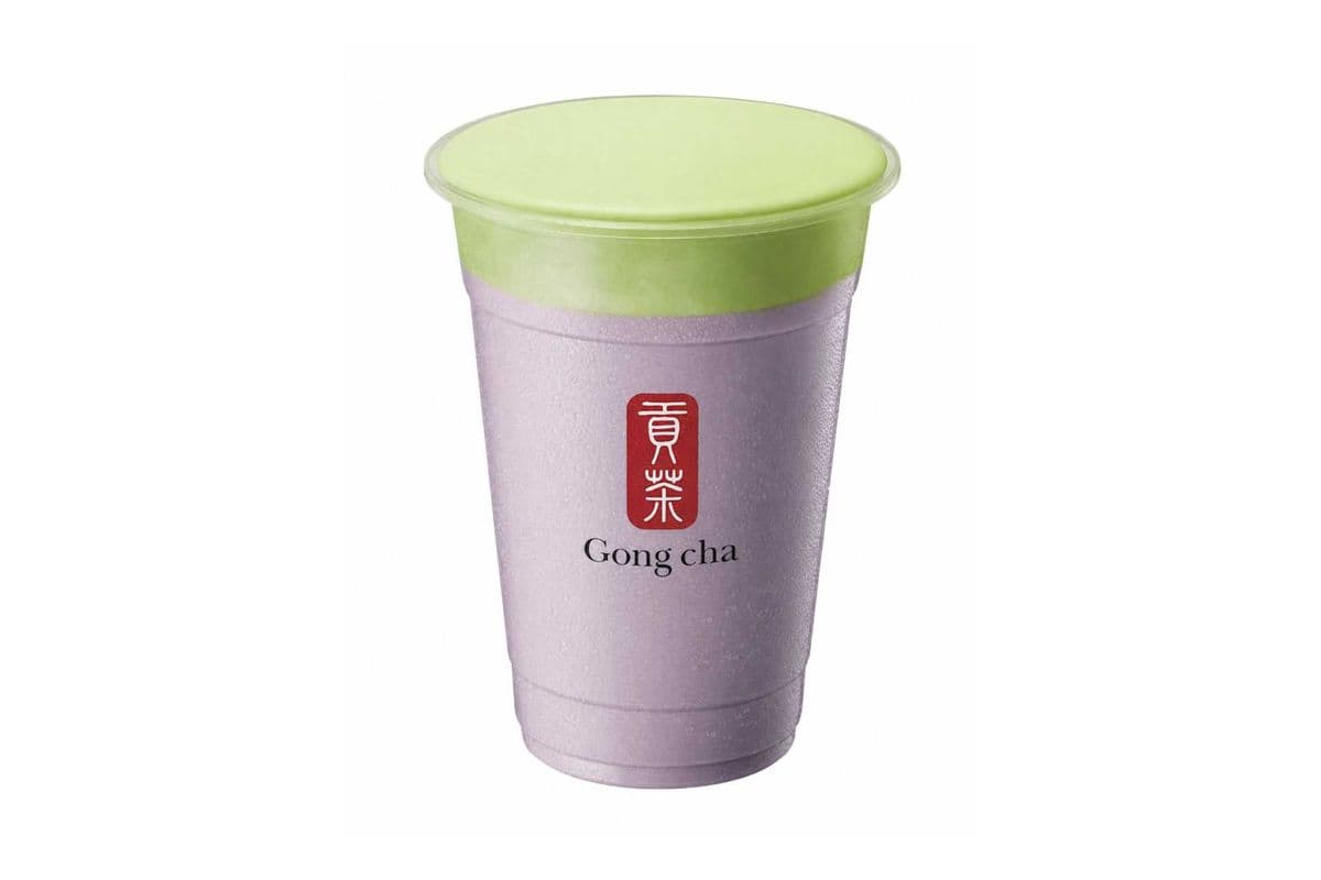 Matcha Foam Taro Milk Tea