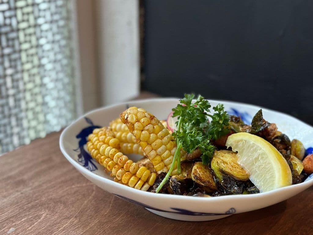 Deep-Fried Corn & Brussels Sprouts