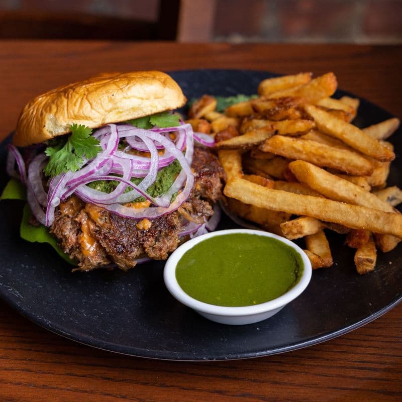 Smashed Lamb Bhuna Burger