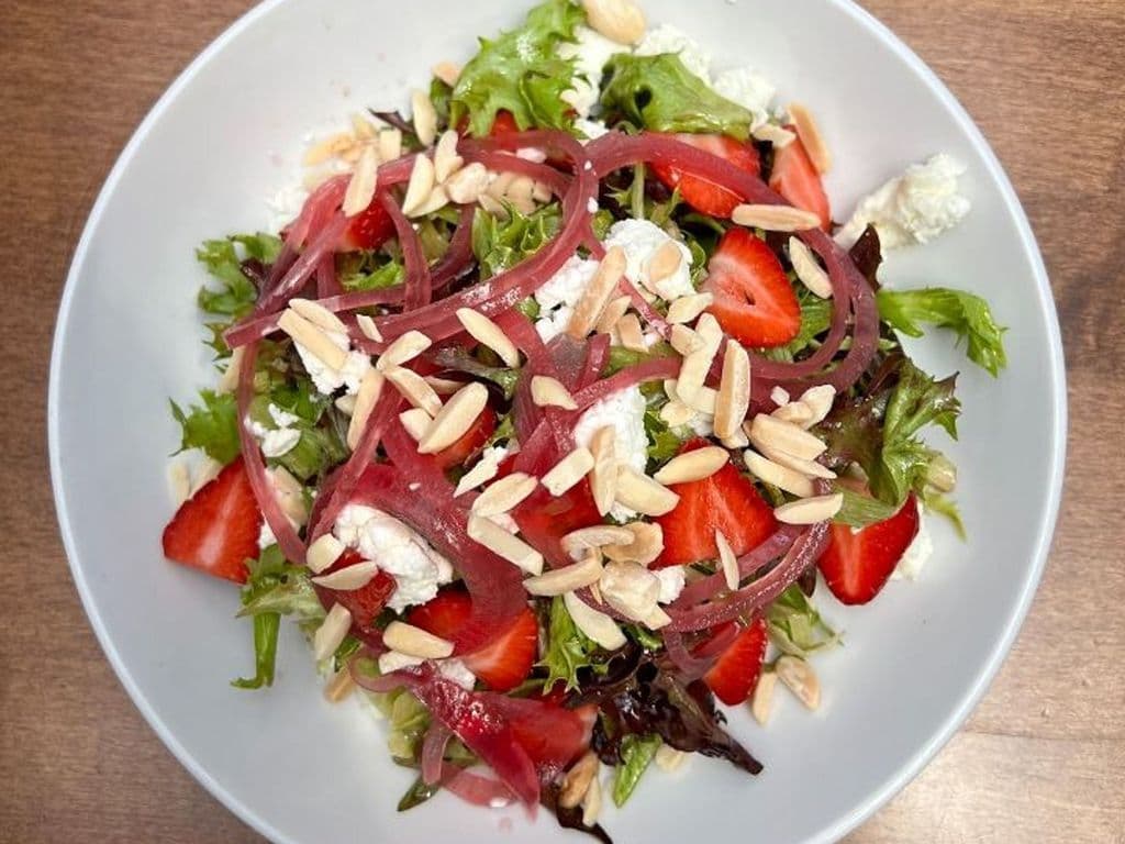 Blackened Chicken Strawberry & Goat Cheese Salad