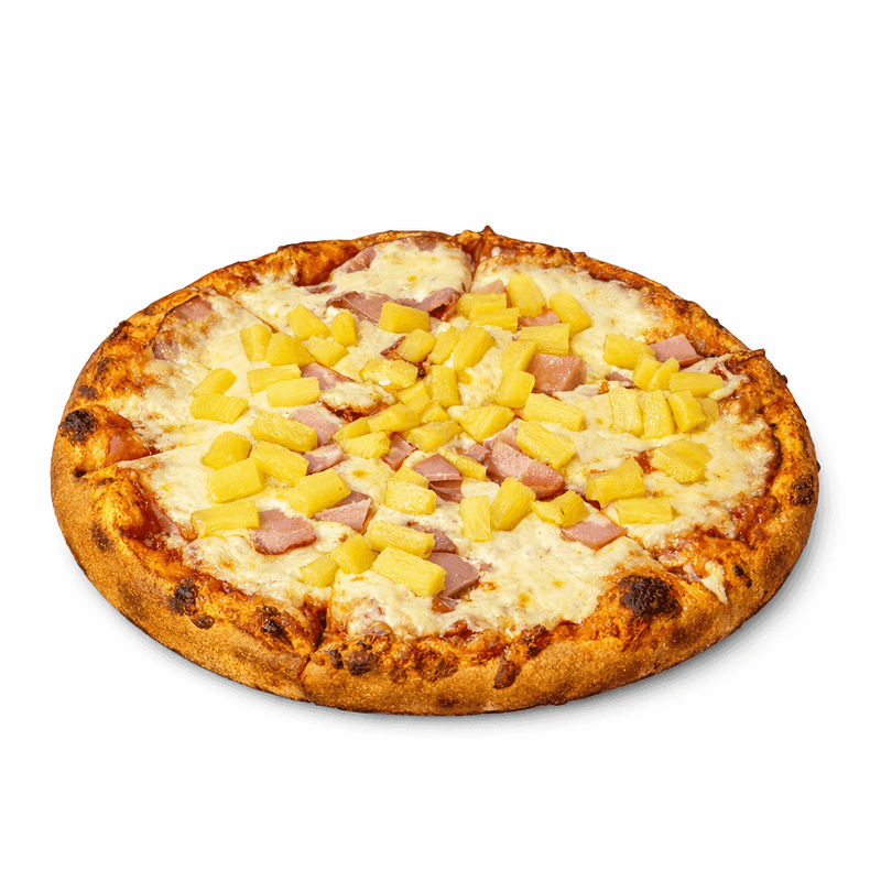 PIZZA MOYENNE HAWAÏENNE / MEDIUM HAWAIIAN PIZZA