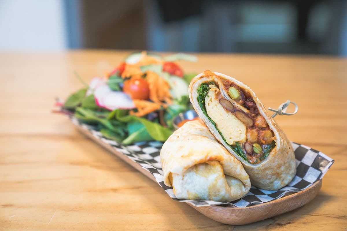 Bean N Egg Veggie Wrap