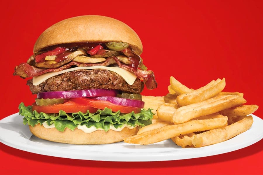 Bourbon Bacon Burger (1470 Cals)