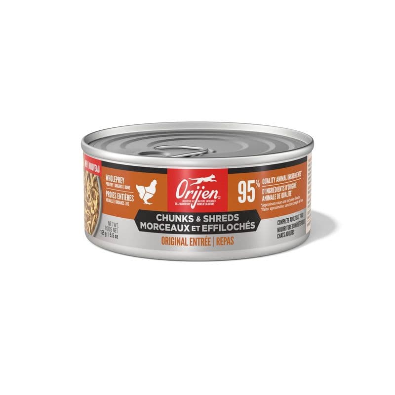 Orijen Chunks + Shreds Wet Cat Food Original Entrée 155 g