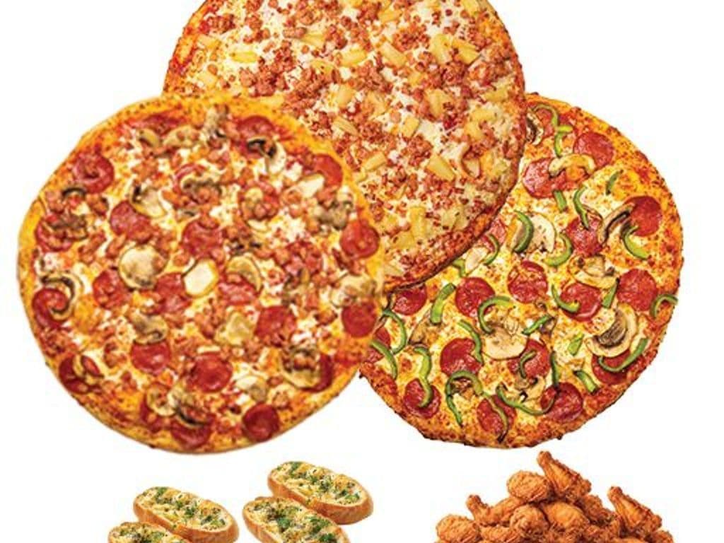 Party Combo (3 XLarge Pizzas, 50 Wings & Garlic Bread)