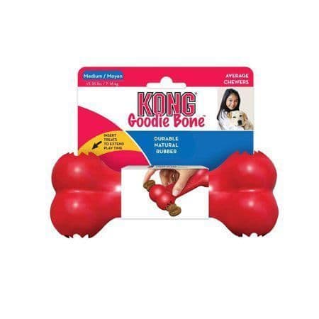 KONG Goodie Bone Natural Rubber Durable Dog Toy