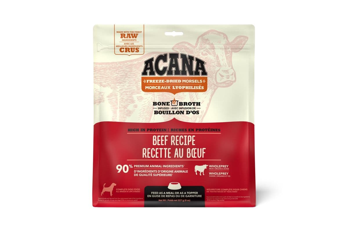 ACANA Ranch-Raised Beef Recipe Morsels Grain-Free Freeze-Dried Dog Food & Topper (8 oz)